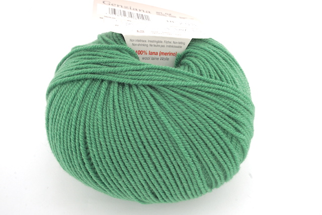 lana merino 100% genziana col 38 verde brillante