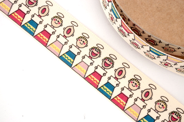 nastro fant. angeli mm 25 col. panna